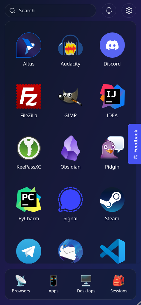Apps View Mobile